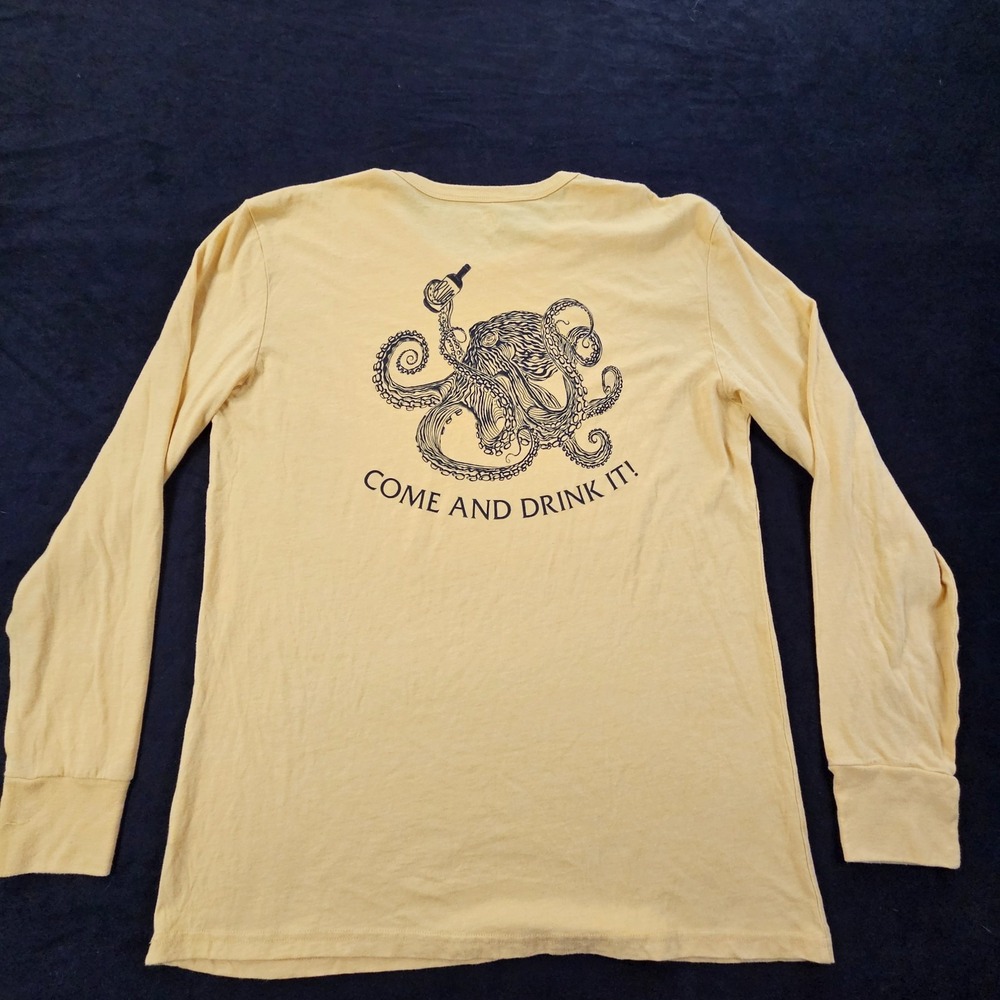 Commodore Public House & Kitchen Yellow Long Sleeve Tri-Blend T-Shirt Men's XL